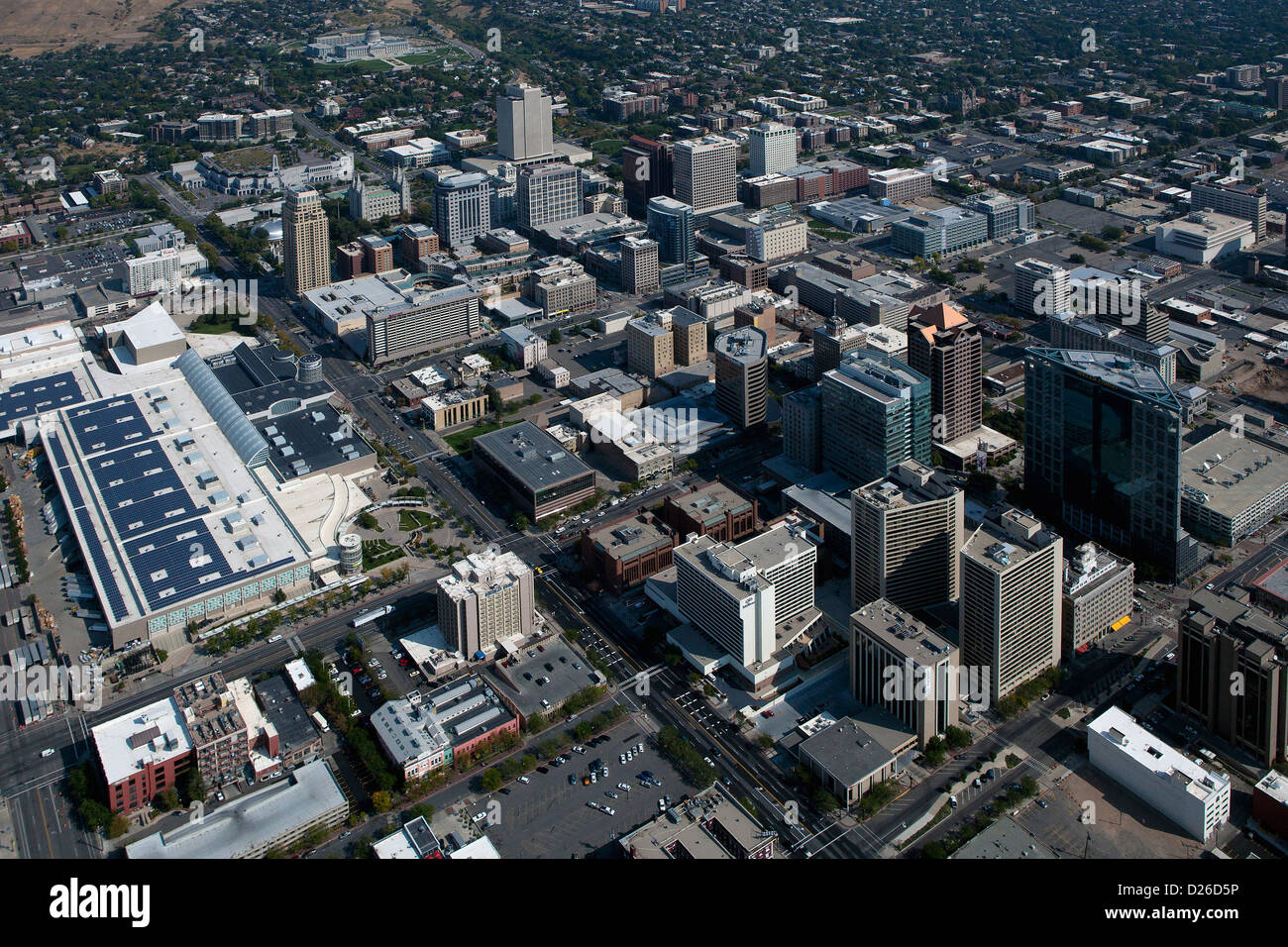 aerial photograph Salt Lake City, Utah Stock Photo