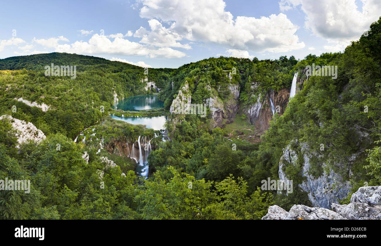 The Plitvice Lakes in the National Park Plitvicka Jezera in Croatia. The lower lakes. Europe, South Croatia Stock Photo