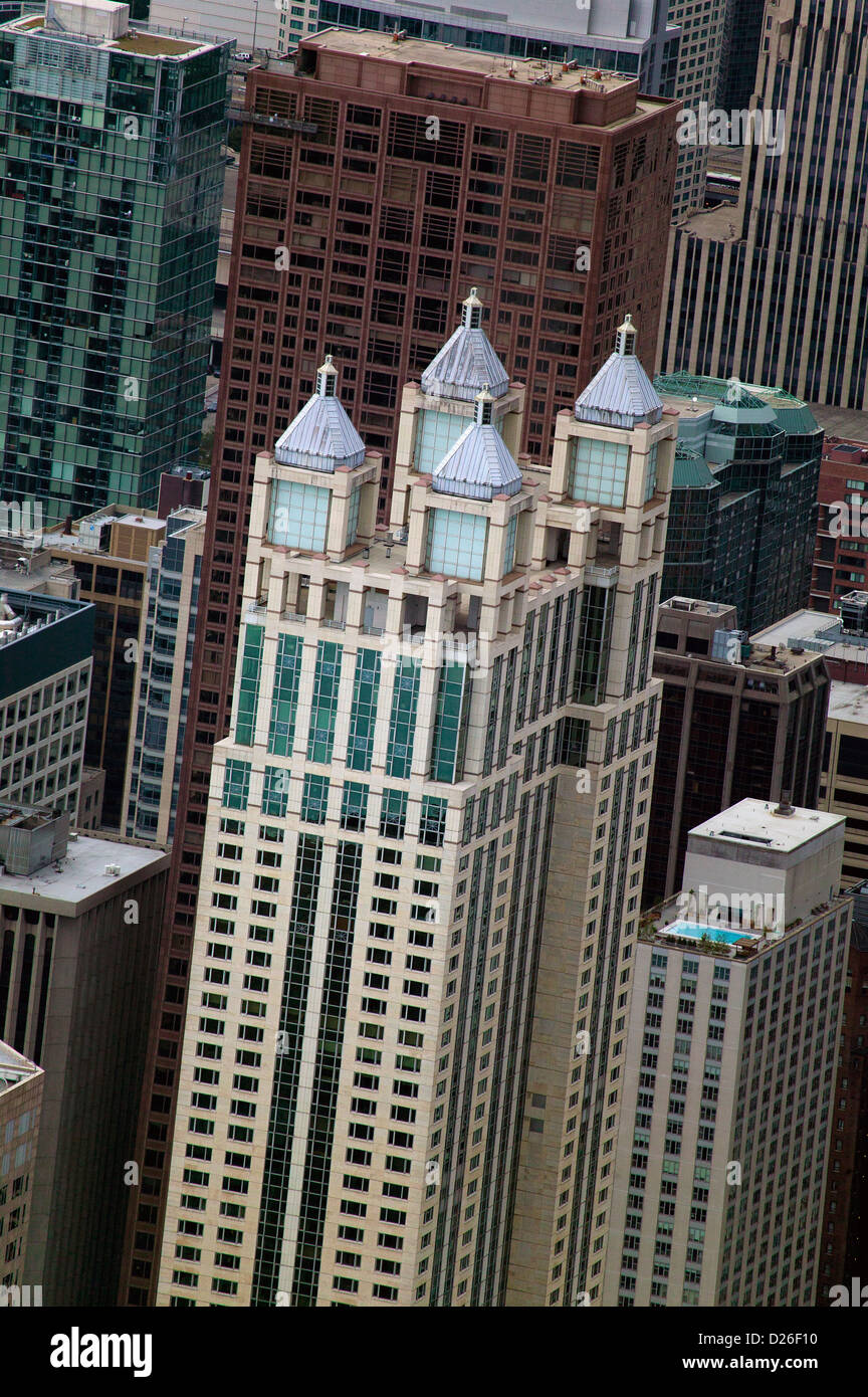 aerial photograph Chicago skyscrapers, Illinois Stock Photo