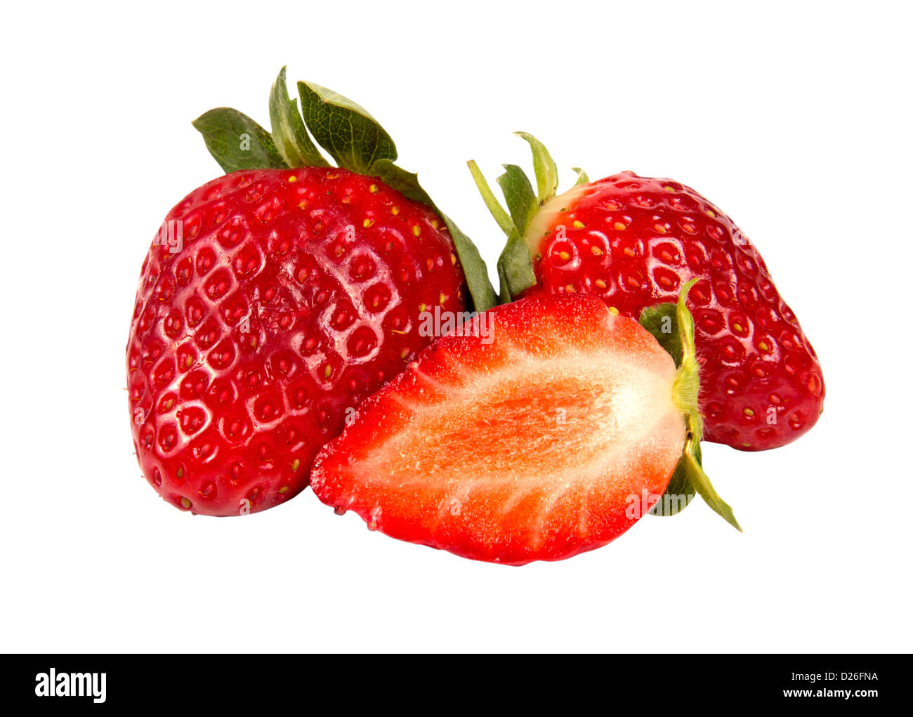 Beautiful strawberries isolated on white background Stock Photo - Alamy