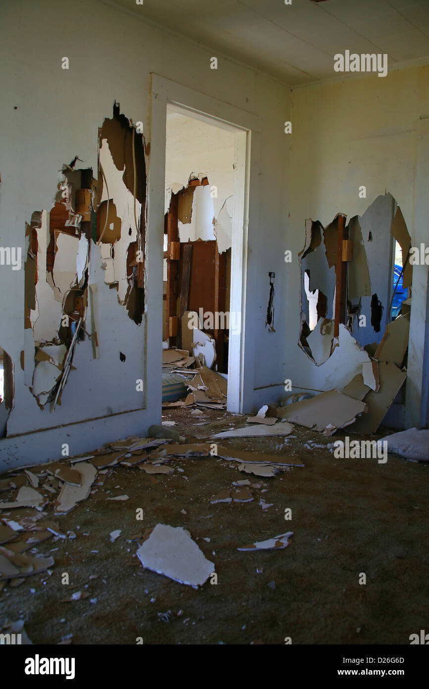 Abandoned vandalized house Stock Photo Alamy