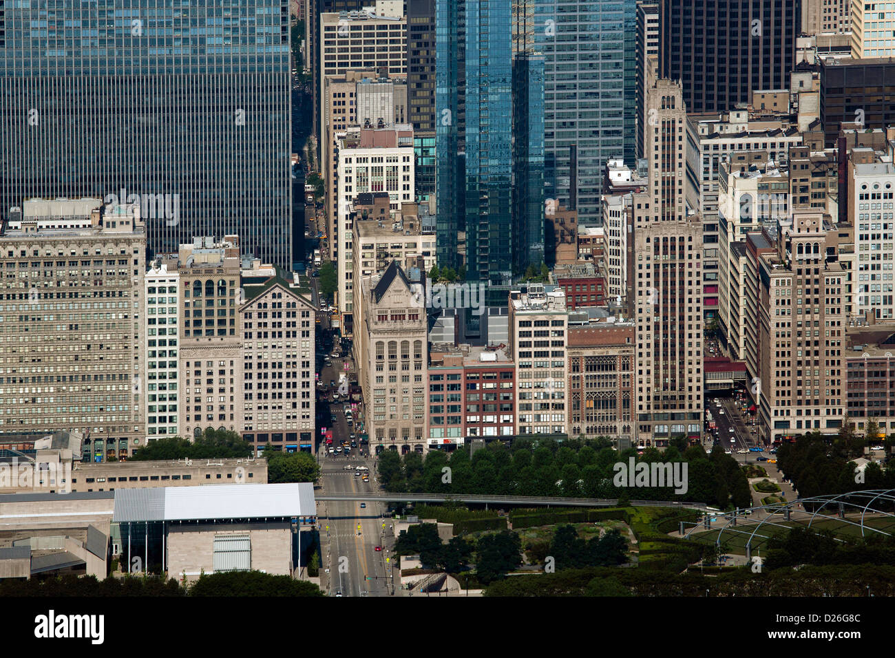 aerial photograph Chicago, Illinois Stock Photo