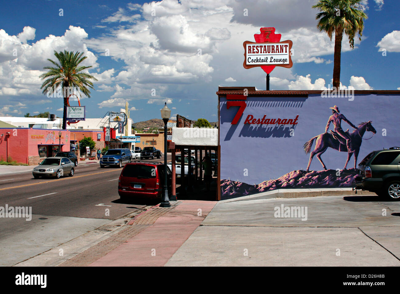 Mural Bar 7 Restaurant Wickenburg Stock Photo Alamy