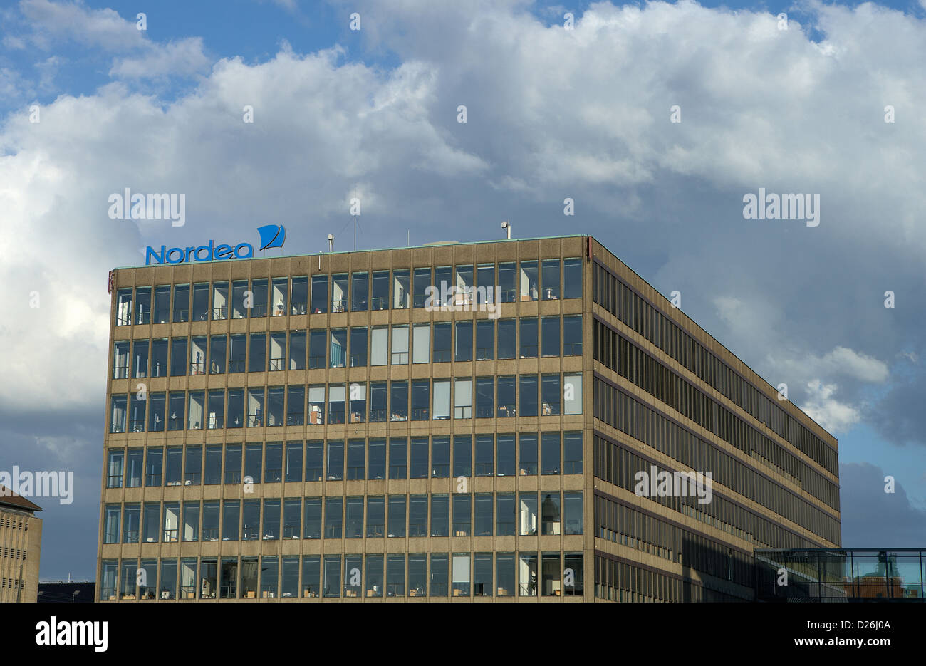 Copenhagen, Denmark, the headquarters of the Swedish financial group Nordea Stock Photo