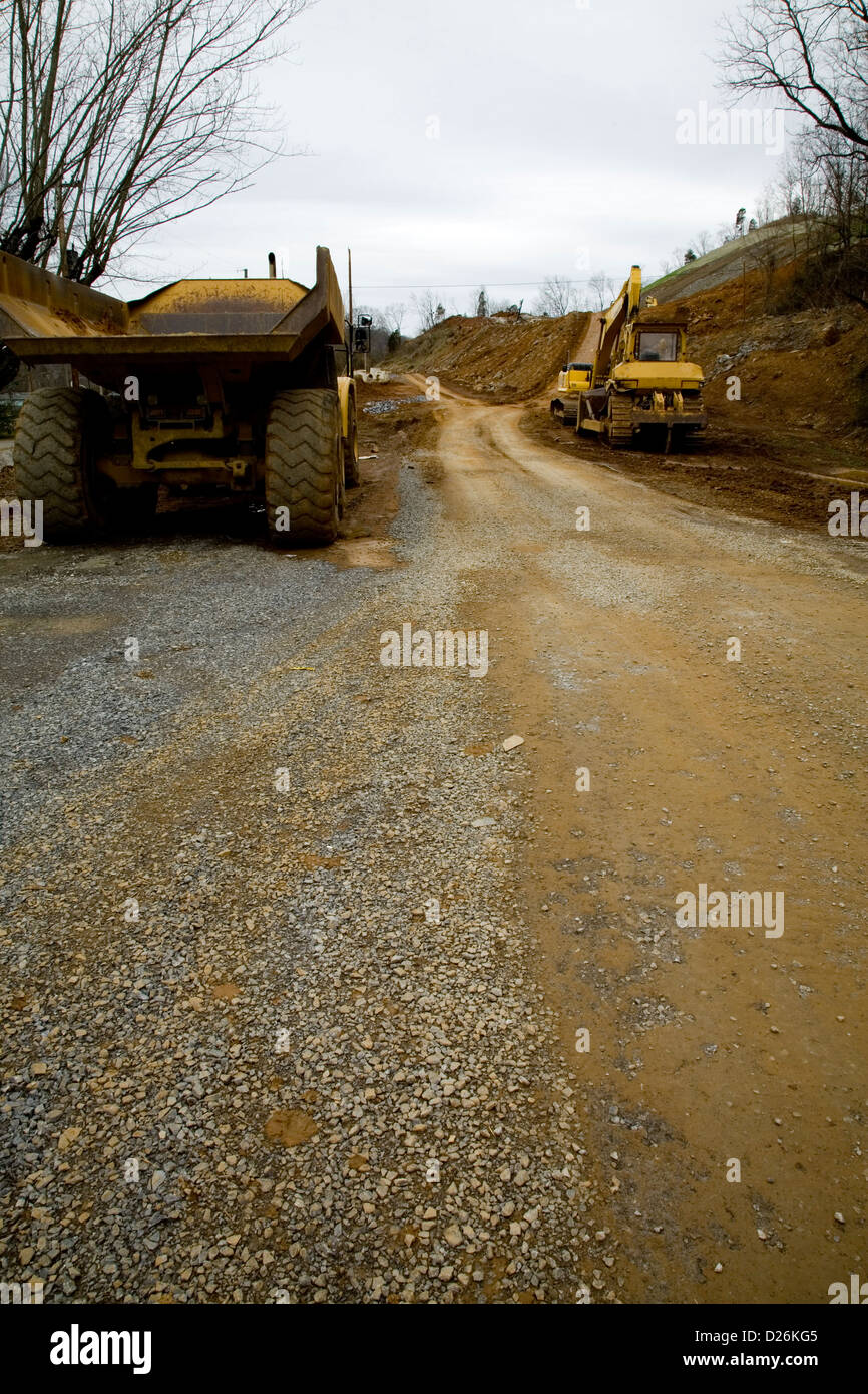 Heavy Equipment, New Road Construct Stock Photo Alamy