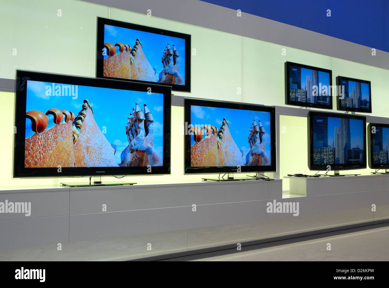 Berlin, Germany, IFA 2009, Samsung shows new flat screens and TVs Stock