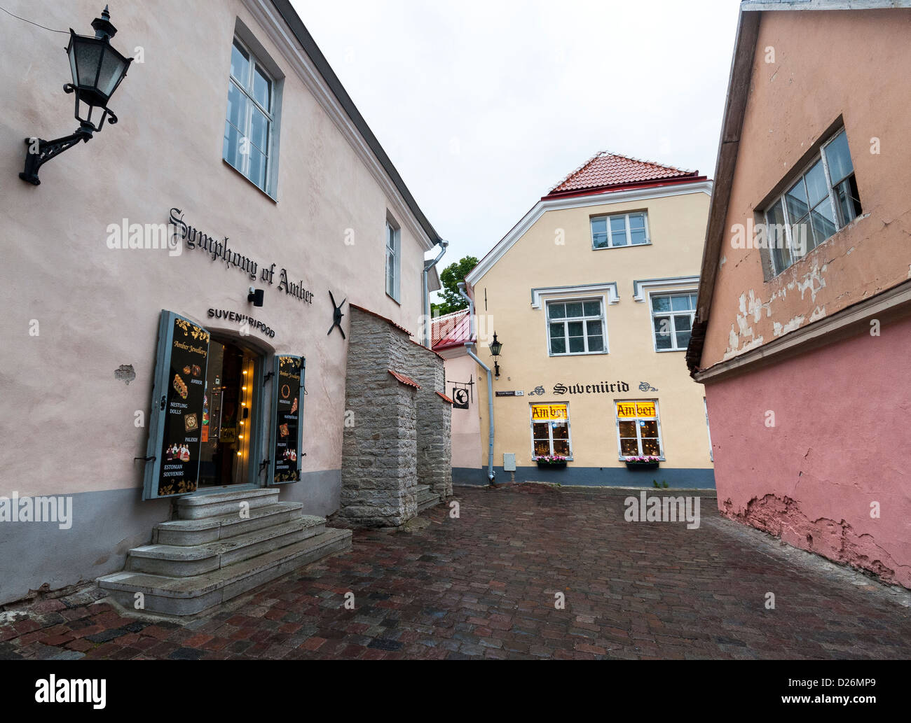 Symphony of Amber souvenir shop in Tallinn Old Town, Estonia Stock Photo