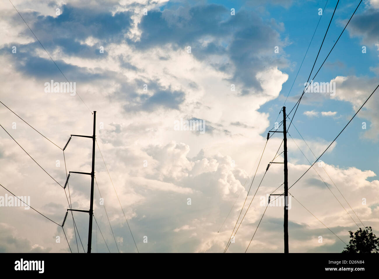 Power Lines, East Tennessee Stock Photo Alamy
