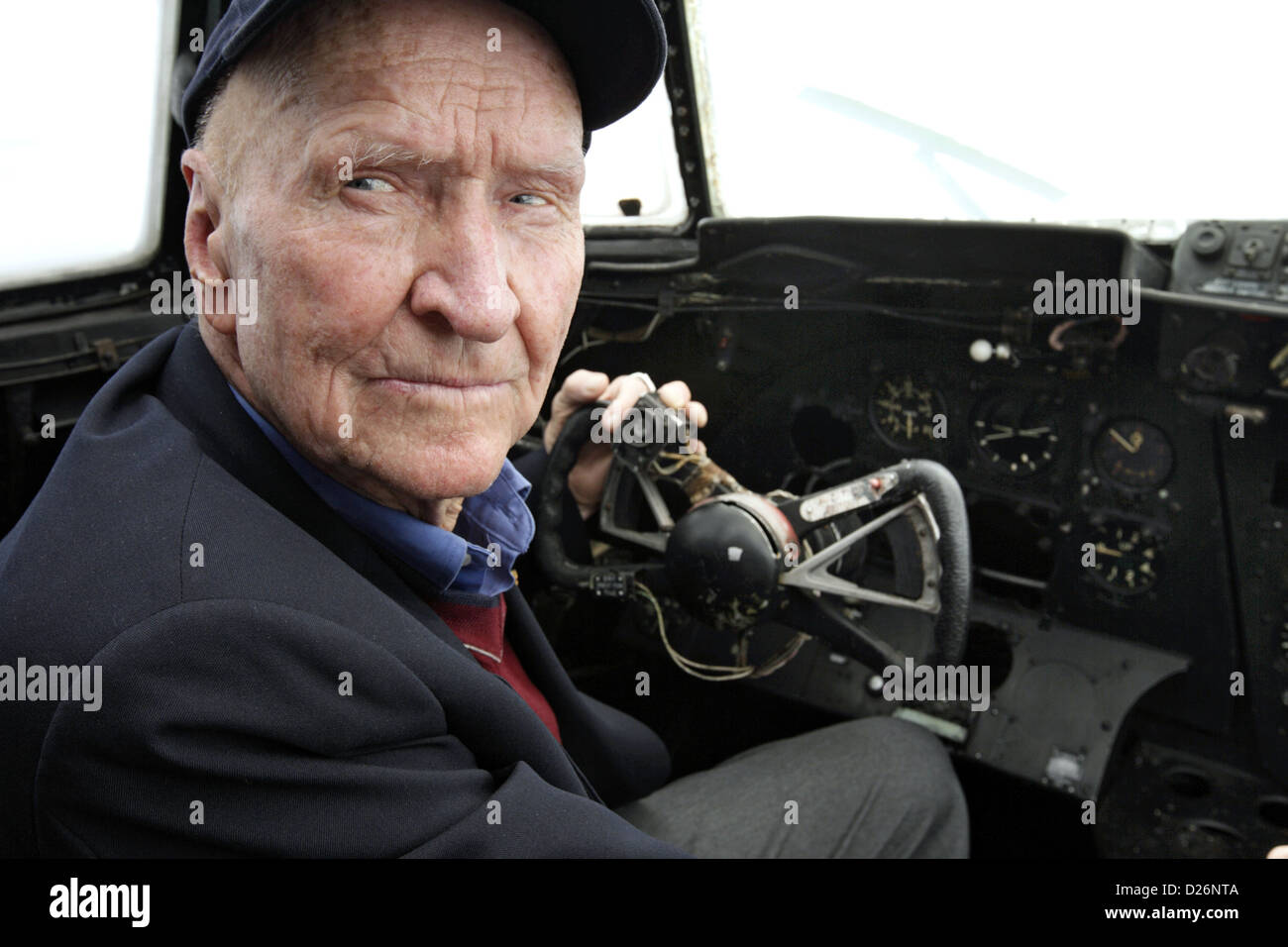 American air bridge veteran Gail Halvorsen, Berlin, Germany Stock Photo