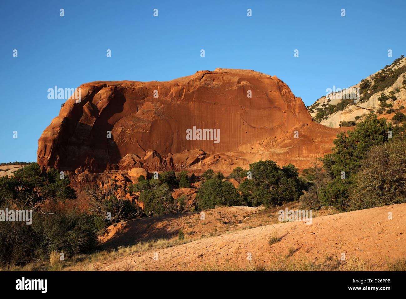 Red rock cliff resembling car Stock Photo