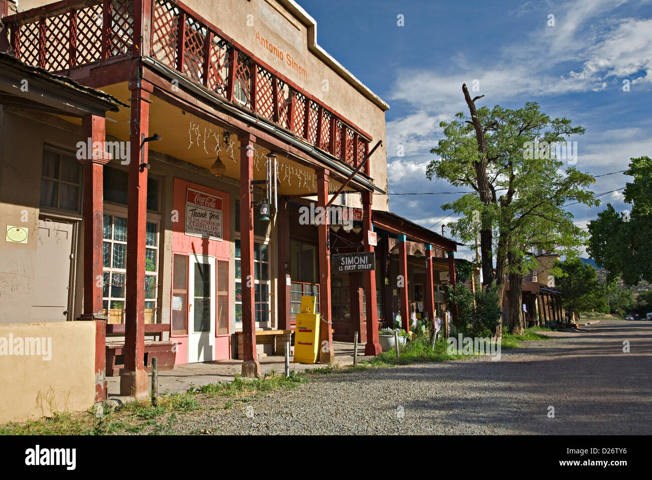 Historic buildings of Los Cerrillos, New Mexico Stock Photo 53011706