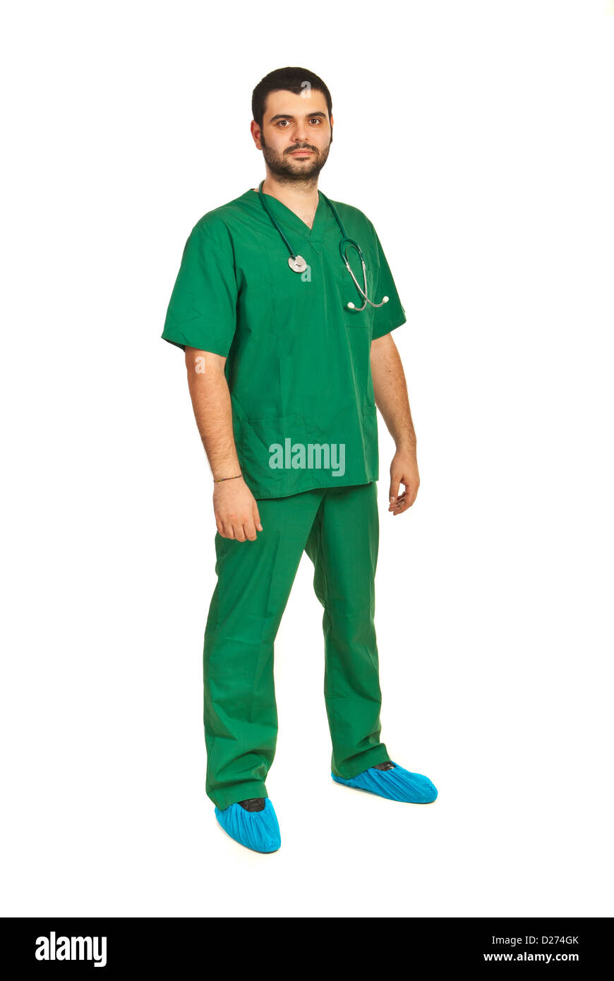 Full length of surgeon male isolated on white background Stock Photo ...