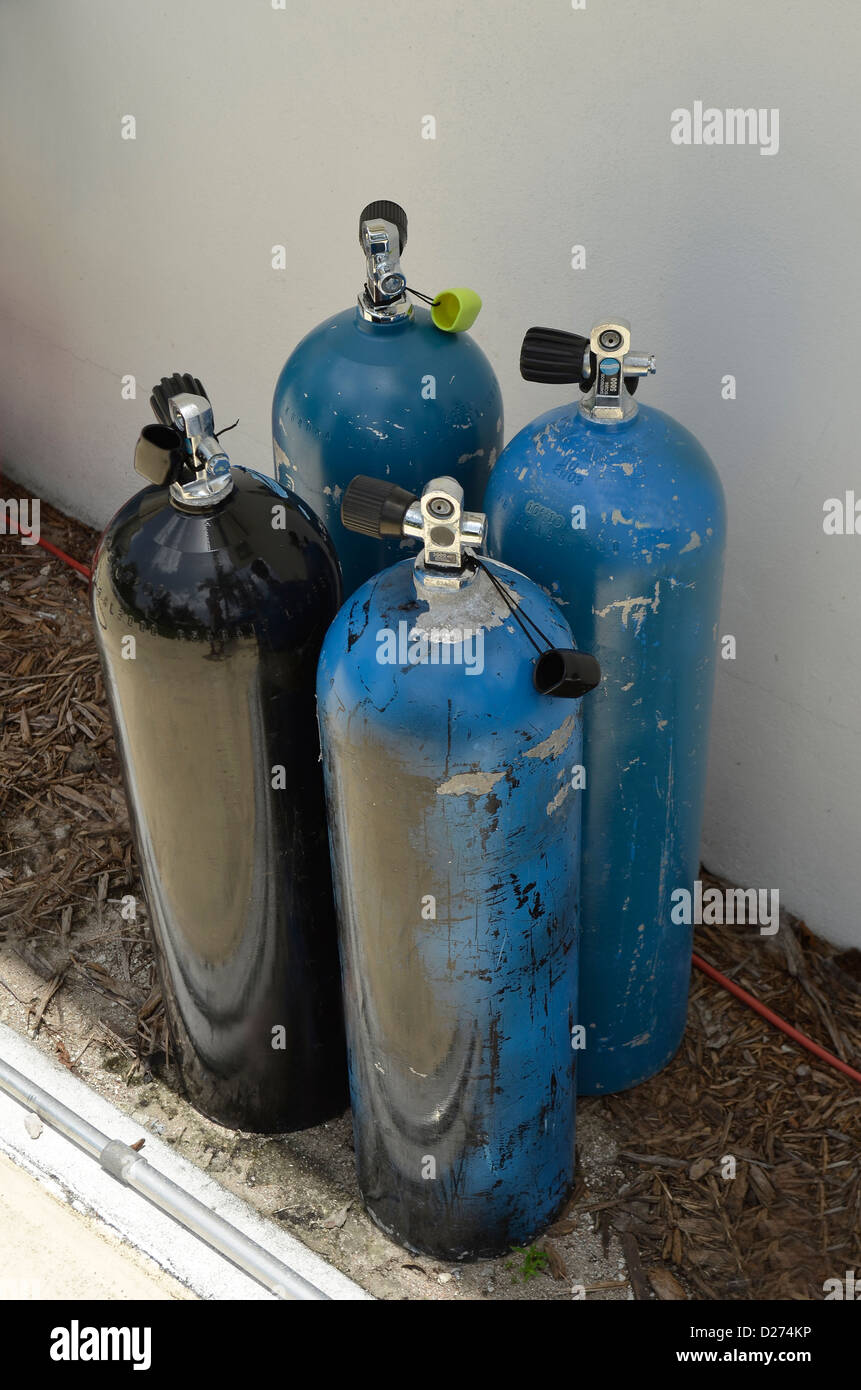 Tanks for Scuba Diving Stock Photo Alamy