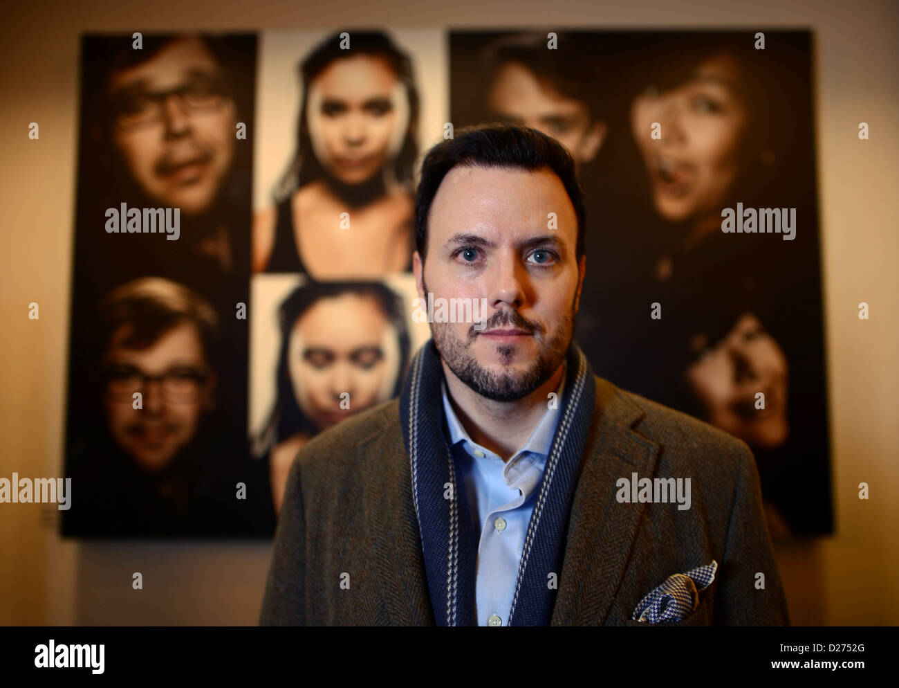 Former banker James Smith from the US poses in the opera house in