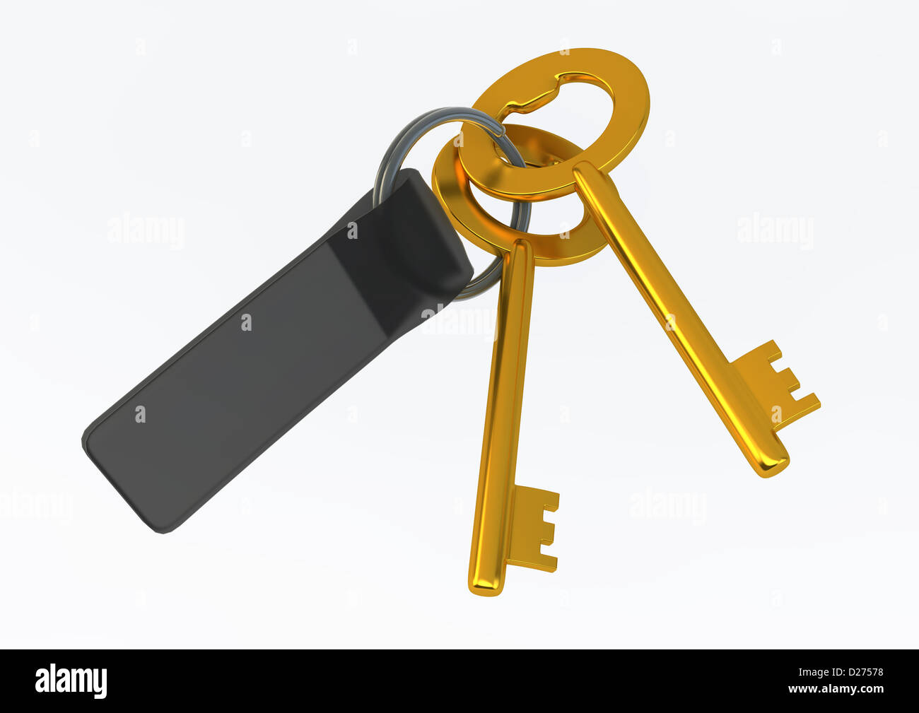 House Keys with Label Illustration isolated on clean white background