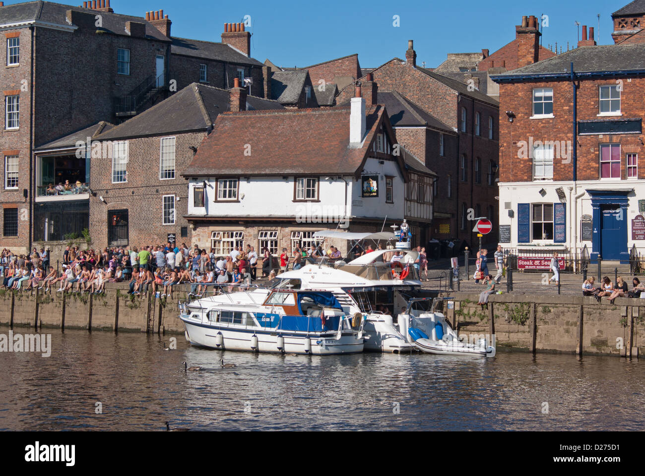 York 'The Kings Arms' and King's Staith. Stock Photo