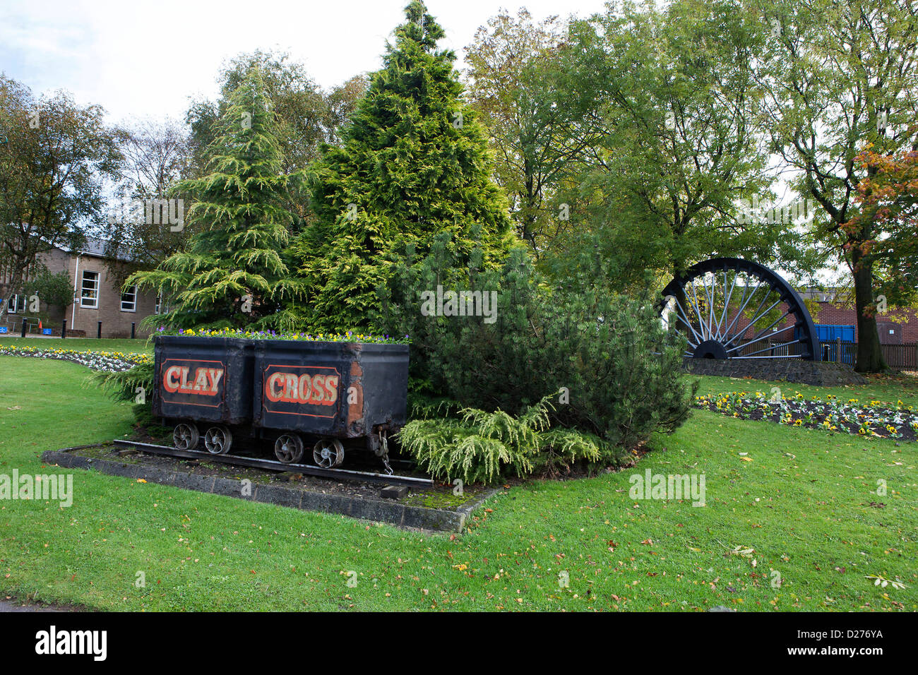 Coal Miners Memorial in the former mining town of Clay Cross, Derbyshire Stock Photo