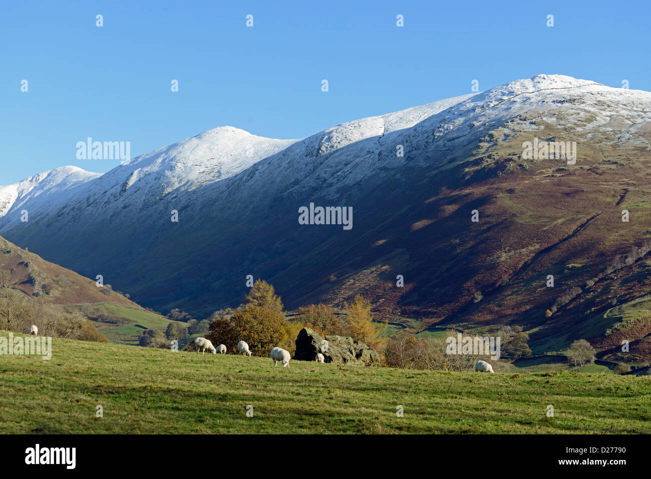 Froswick, Ill Bell and Yoke from Troutbeck. Lake District National Park, Cumbria, England, United Kingdom, Europe. Stock Photo