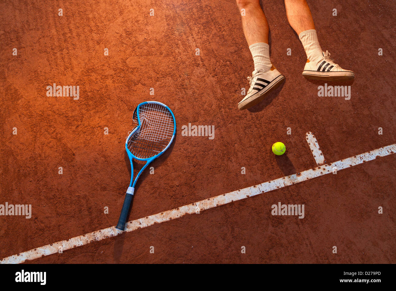 Tennis match point Stock Photo
