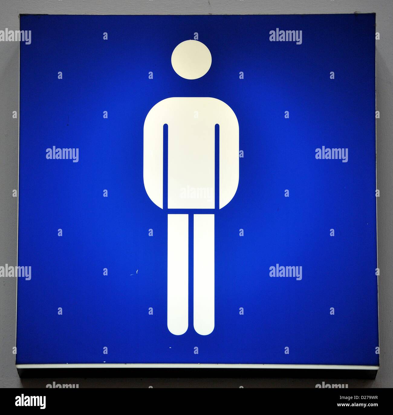 Sign for man toilet. Photo: Frank May Stock Photo