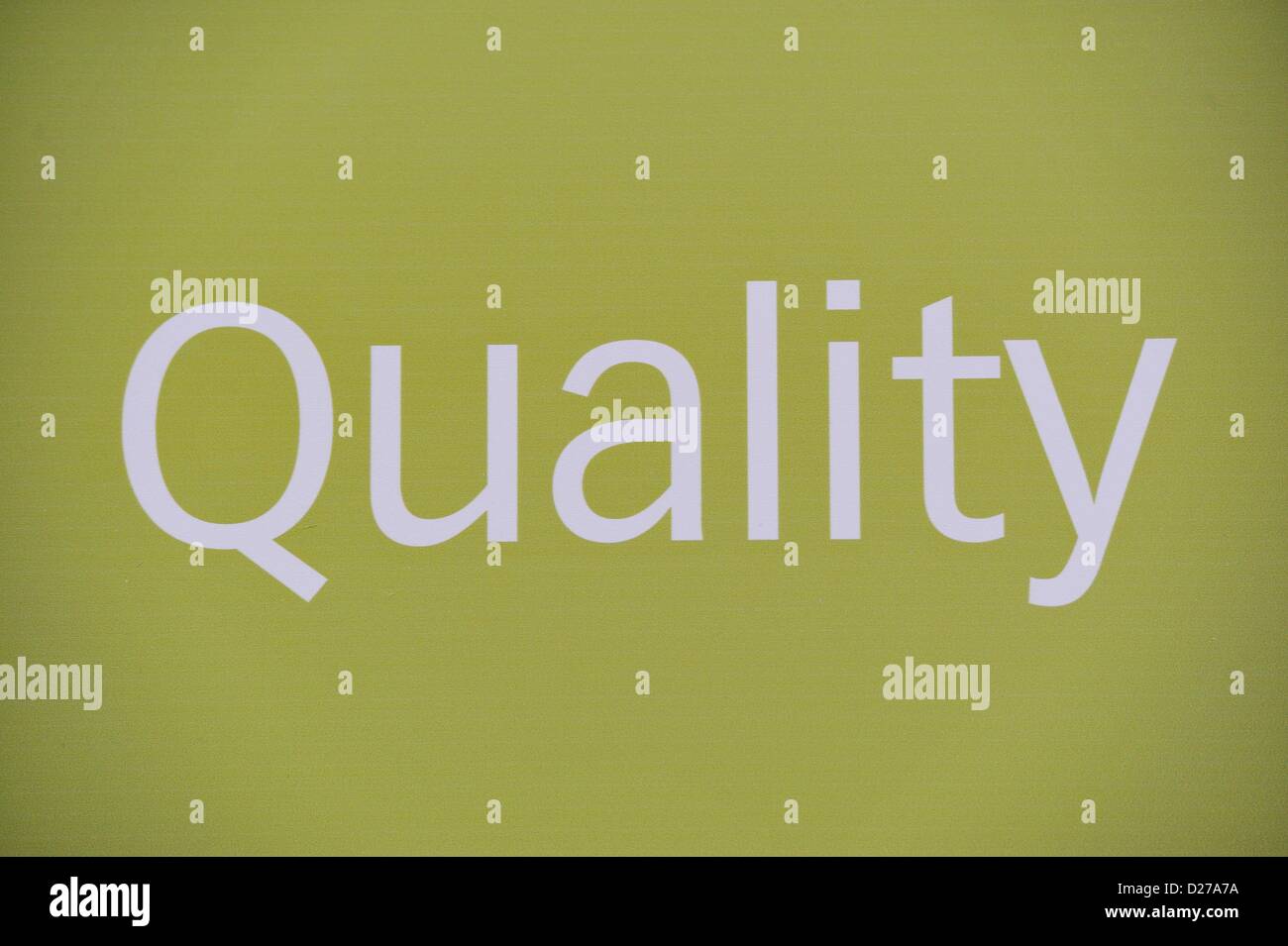 Sign for Quality. Photo: Frank May Stock Photo