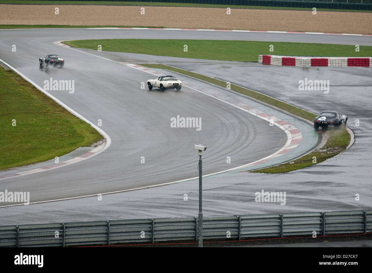 Jaguar E-Type Challenge 2011 on OGP Nuerburgring - Classic Car Race Stock Photo