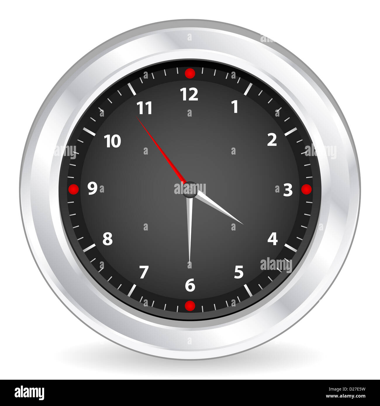 Clock isolated on white background. Vector illustration Stock Photo - Alamy