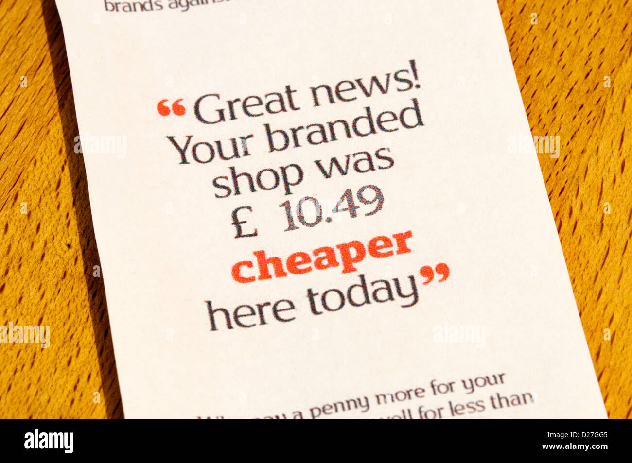 Sainsburys brand match receipts hires stock photography and images Alamy