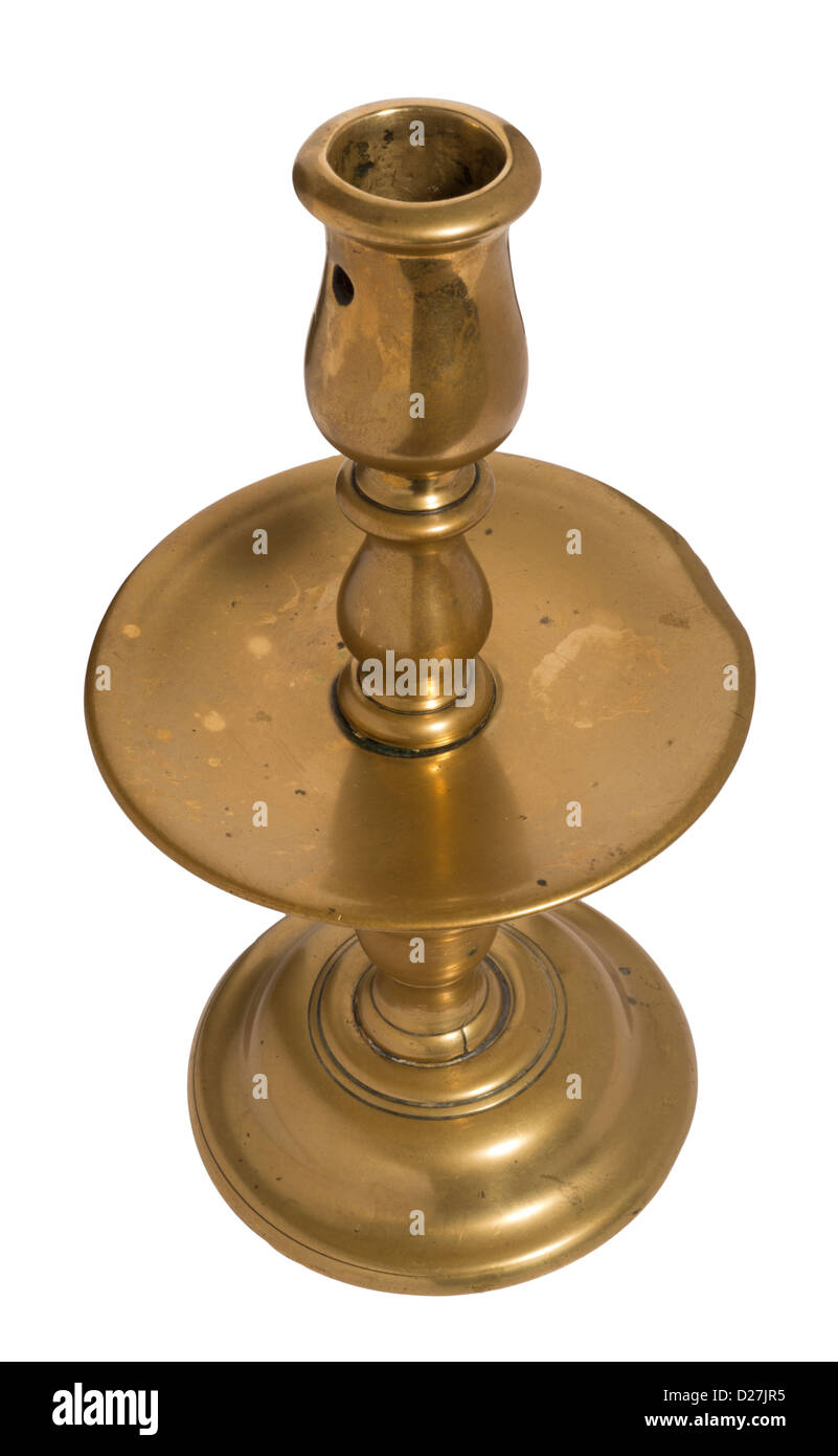 Antique brass candlestick Stock Photo
