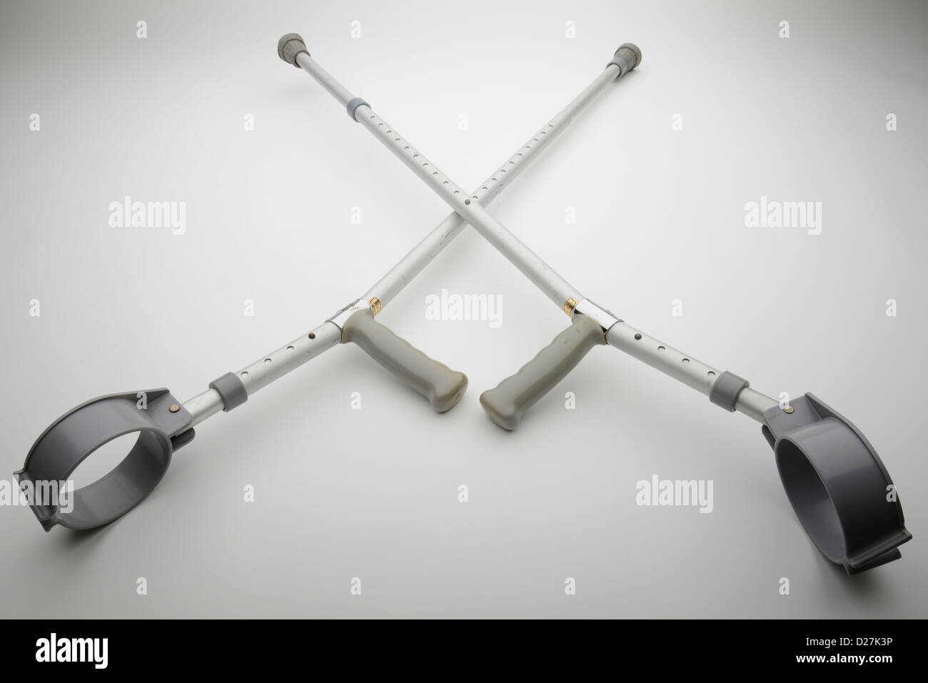 Pair of crutches Stock Photo Alamy