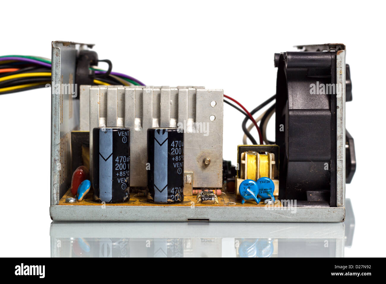 Inside of Computer's Power Supply Stock Photo Alamy