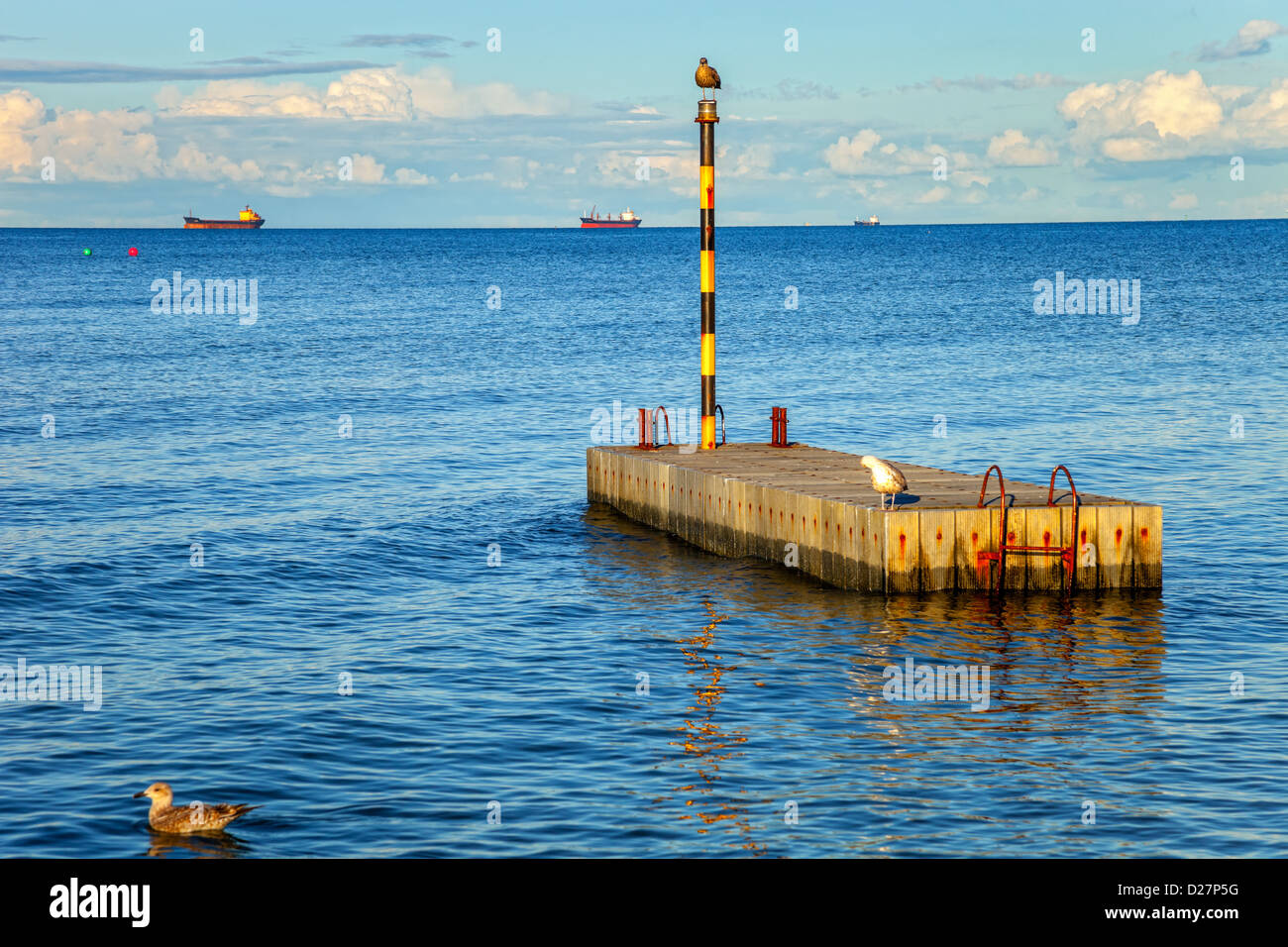 Sea mooring for mooring of boats and yachts Stock Photo Alamy