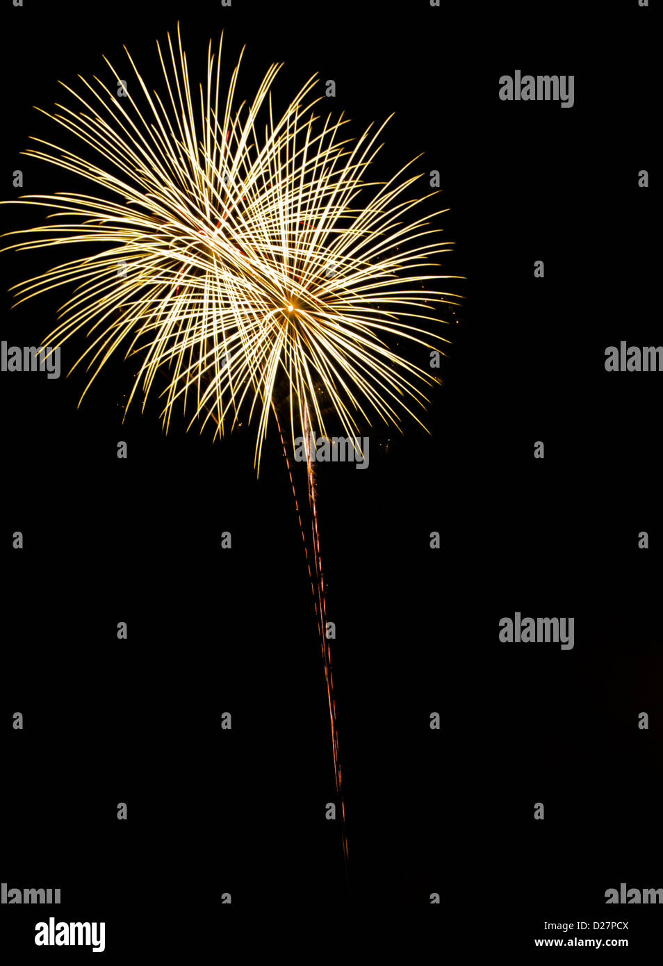 Firework Explosion for the Celebration of New Year Festival Stock Photo