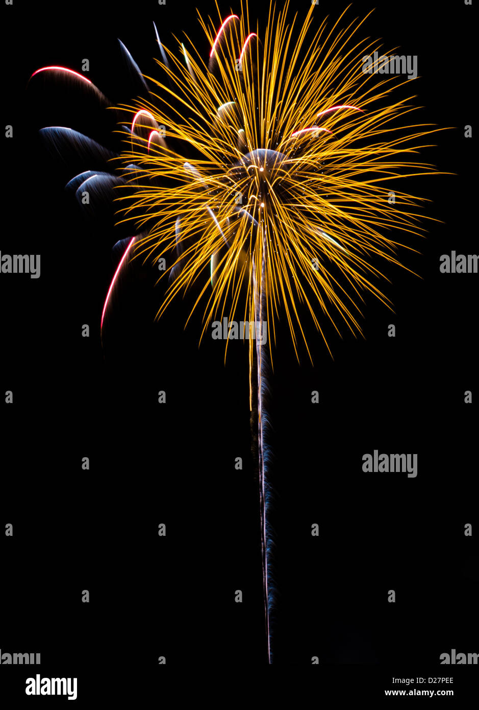 Firework Explosion for the Celebration of New Year Festival Stock Photo