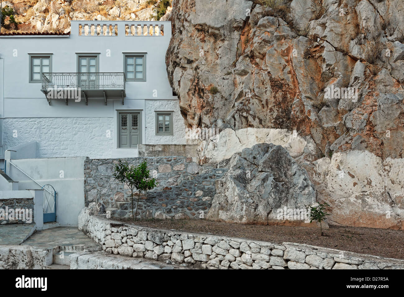 Traditional mansion at Hydra, Greece Stock Photo Alamy