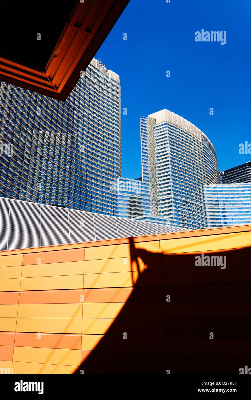 Aria Resort and Casino located in the CityCenter complex on Las Vegas Boulevard, Las Vegas, Nevada. Stock Photo