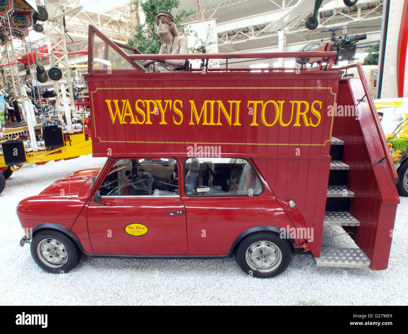 Technik Museum Speyer, Germany.Austin Rover Mini Double decker bus 1000 City Stock Photo