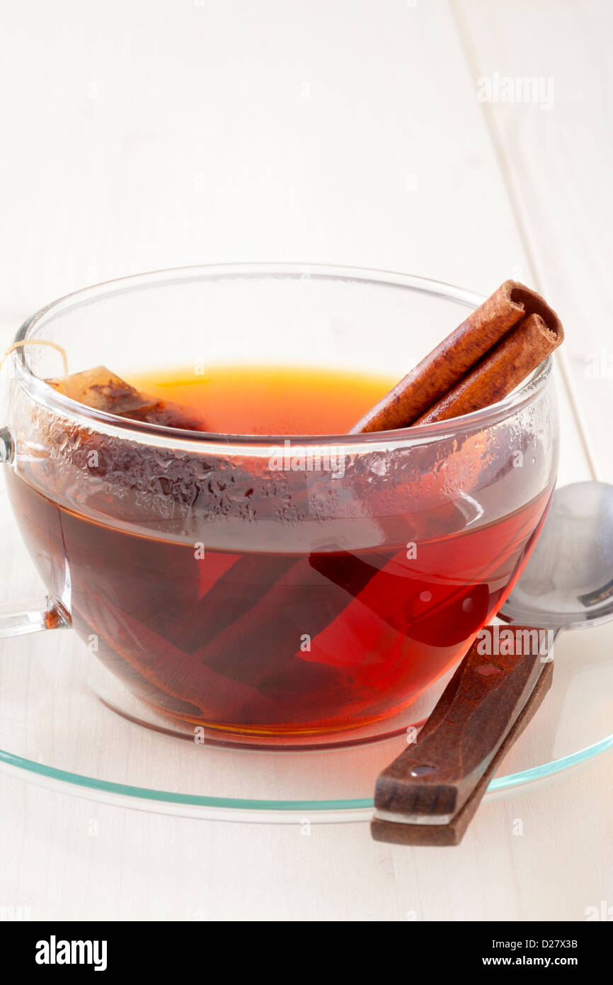 Tea with cinnamon Stock Photo