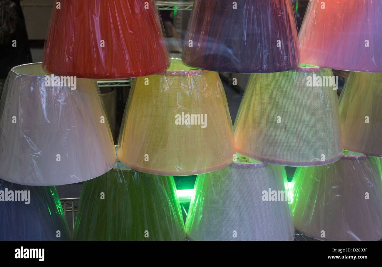 Lamp shades store Stock Photo Alamy