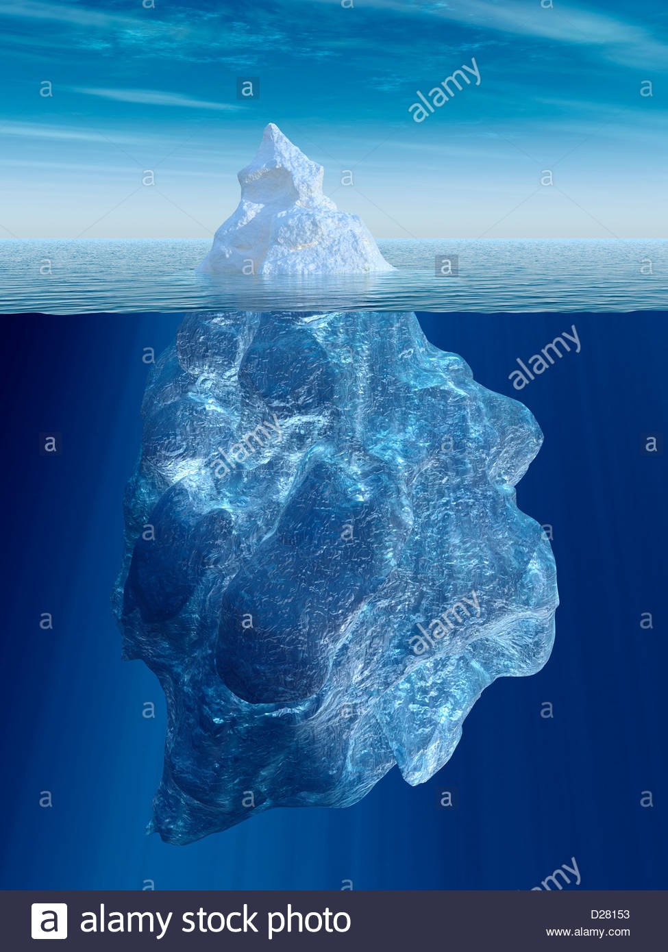 Iceberg above and below water line Stock Photo: 53036959 - Alamy