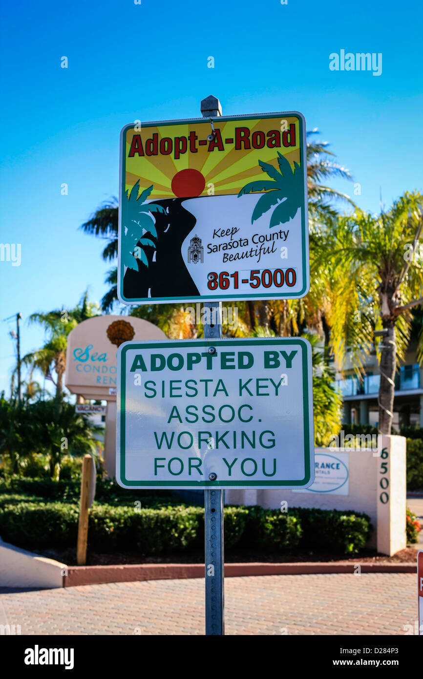 Adopt a road sign hires stock photography and images Alamy