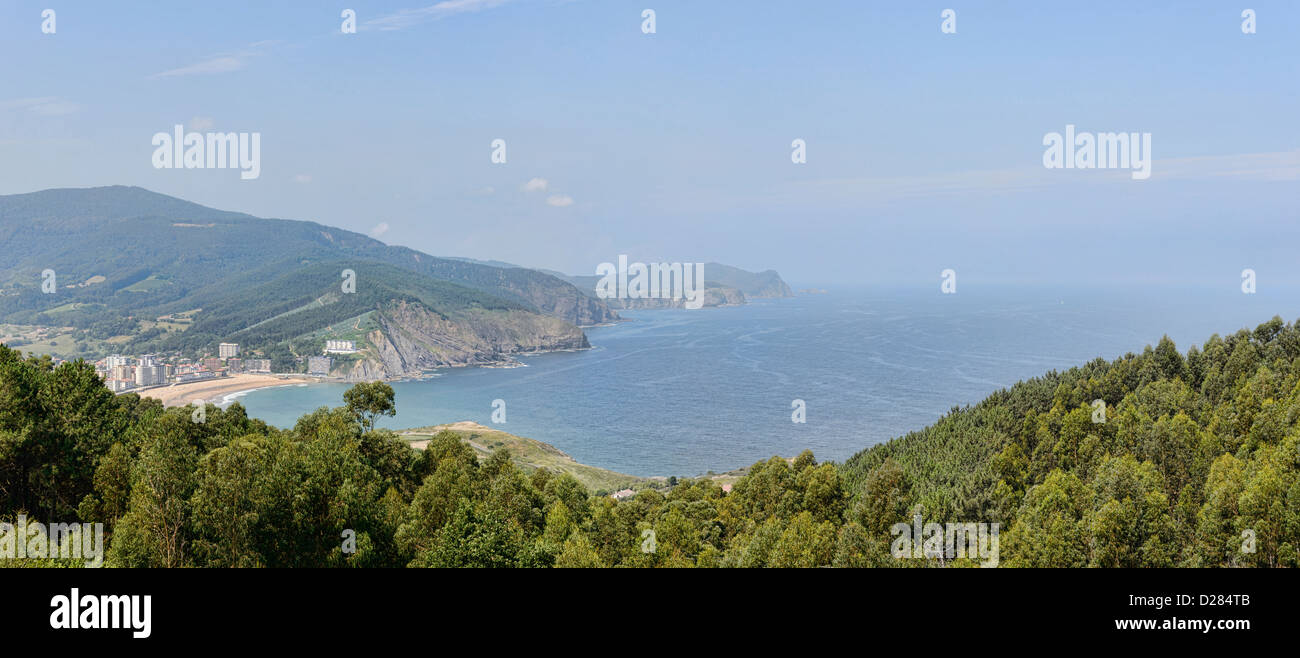 Panoramic view of Baquio (Pais Basque, Spain) from the road Stock Photo