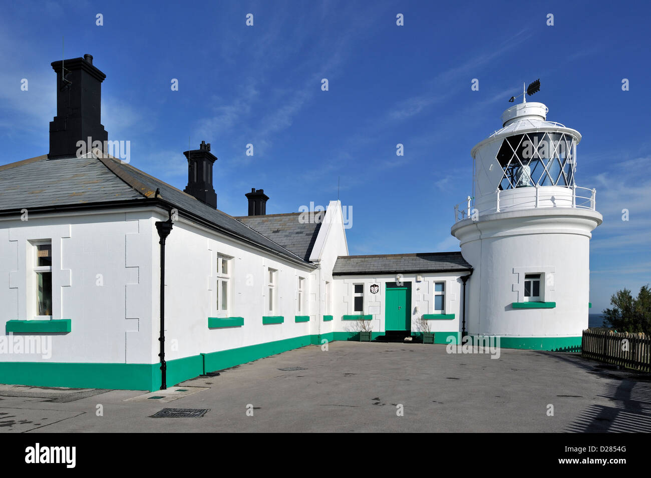 Anvil Point Lighthouse at Durlston Head on the Isle of Purbeck along the Jurassic Coast in Dorset, southern England, UK Stock Photo