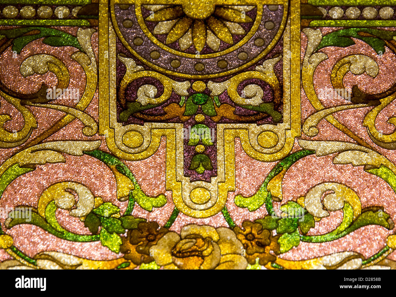 Spain, Barcelona,detail of modernist decor of works on display in the Museu Del Modernisme Català Stock Photo