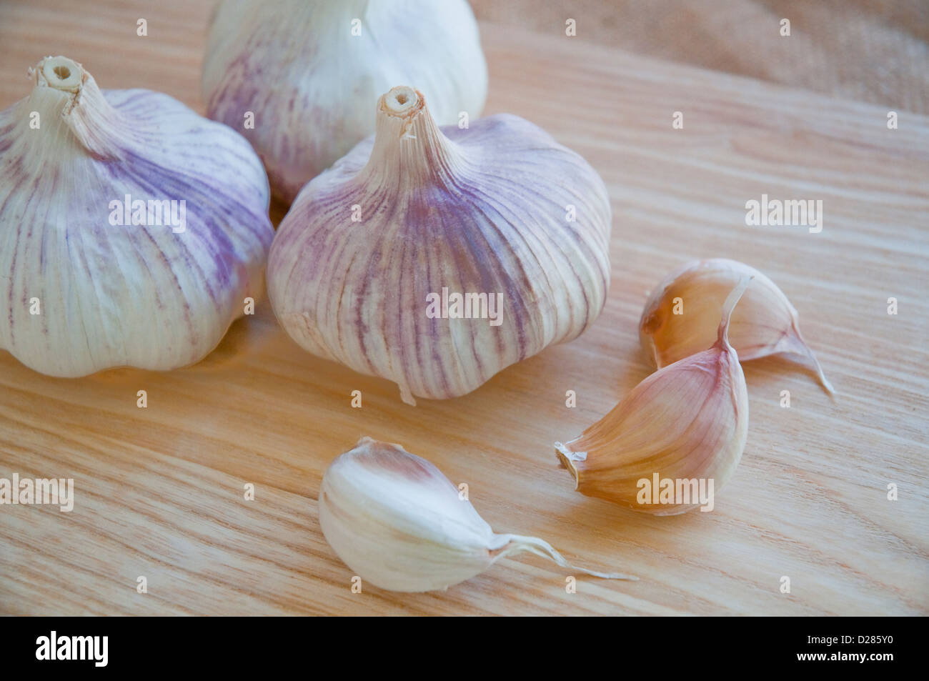 Garlics. Still life. Stock Photo
