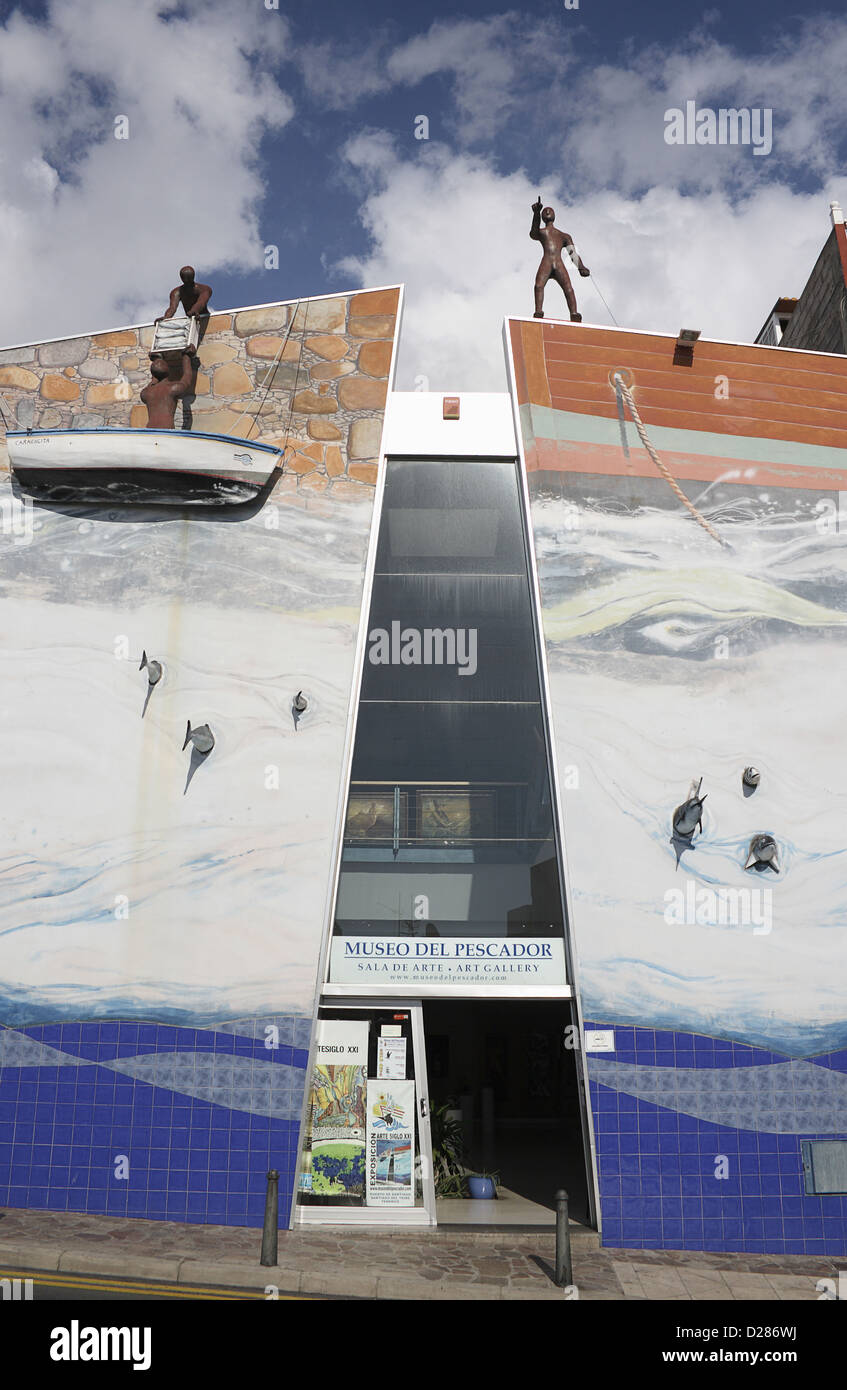 Puerto santiago museo del pescador modern art gallery hires stock