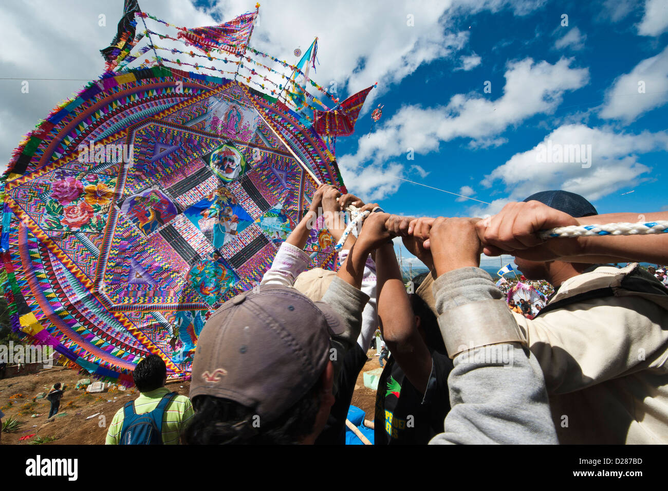 Guatemala, Santiago, Sacatepequez. Day Of The Dead kites (barriletes