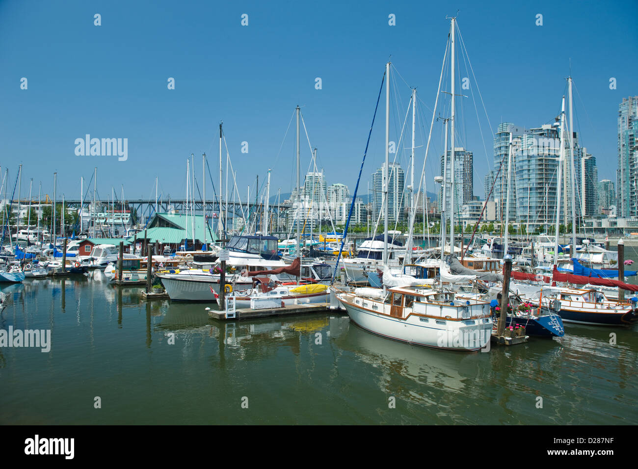 STAMPS LANDING MARINA FALSE CREEK VANCOUVER SKYLINE BRITISH COLUMBIA