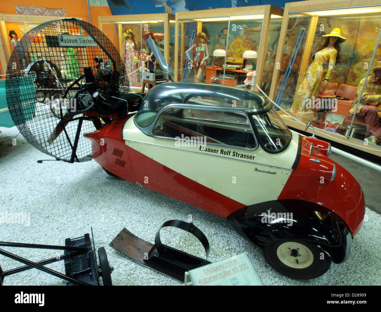 Auto & Technic museum Sinsheim.Messerschmitt Kabinenroller KR 200, Rolf Strasser Stock Photo