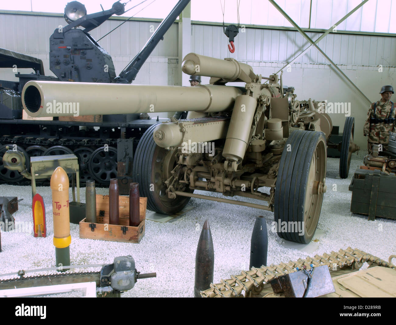 Auto & Technic museum Sinsheim.Krupp and Rheinmetall 15cm field howitzer FH18 Stock Photo